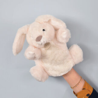 Marionnette à Main Lapin Blanc – 25 cm-2