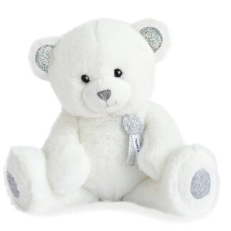Ours en Peluche Blanc – 25 cm-1