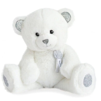 Ours en Peluche Blanc – 25 cm-1