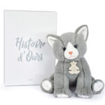 Peluche bébé chat - Gris perle