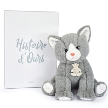 Peluche bébé chat - Gris perle