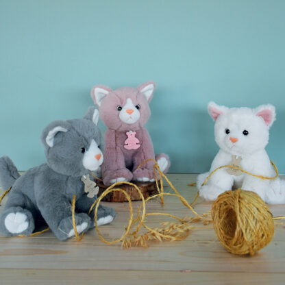 Peluche bébé chat – Rose poudré-1