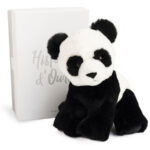 Peluche Bébé Panda Noir – 23 cm