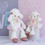 Peluche Chien Blanc – 25 cm-2