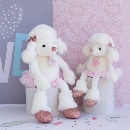 Peluche Chien Blanc – 25 cm-2