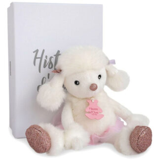 Peluche Chien Blanc – 25 cm-4