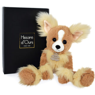 LES EBOURRIFES - Peluche Chihuahua (avec les 2 couettes)
