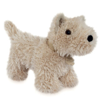 Peluche chien Fox – Ivoire – 25 cm-1