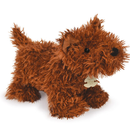 Peluche chien Fox – Marron foncé – 25 cm-1