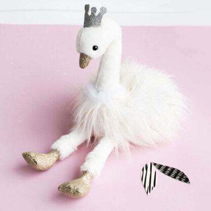 Peluche Cygne Blanc – 30 cm-2