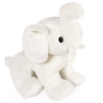 Peluche éléphant Blanc – Preppy Chic- 35 cm