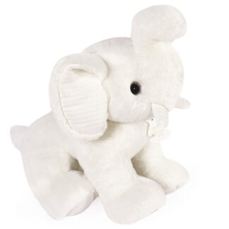 Peluche éléphant Blanc – Preppy Chic- 35 cm