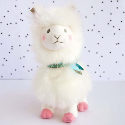Peluche Lama Blanc – 20 cm-1