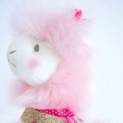 Peluche Lama Rose – 20 cm-1
