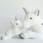 Peluche Licorne Blanc Argent – 35 cm-1