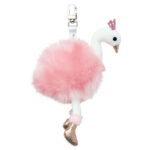 Porte-Clé Peluche Cygne Rose – 19 cm