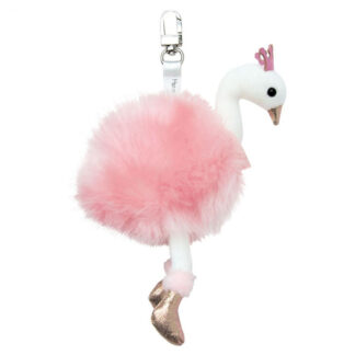 Porte-Clé Peluche Cygne Rose – 19 cm