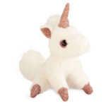 Porte-Clé Peluche Licorne Blanc Rose – 14 cm