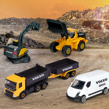 MAJORETTE – CREATIX CONSTRUCTION + 5 VOLVO VEHICLES