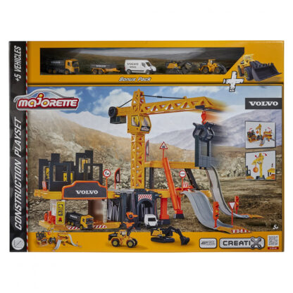 MAJORETTE – CREATIX CONSTRUCTION + 5 VOLVO VEHICLES