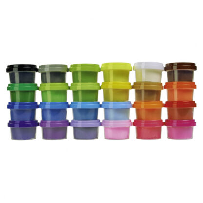 Art and Fun 24 Pâte à Modeler en pot - 24 Couleurs