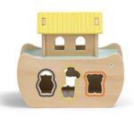 Bateau en bois avec animaux à encastrer-1Bateau en bois avec animaux à encastrer