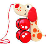 Hape – JOUET À TRAÎNER CHIOT PEPE EN BOIS-1