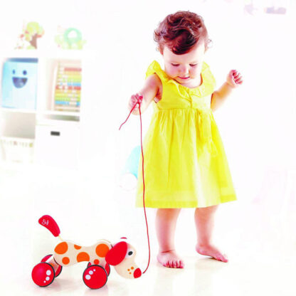 Hape – JOUET À TRAÎNER CHIOT PEPE EN BOIS-2