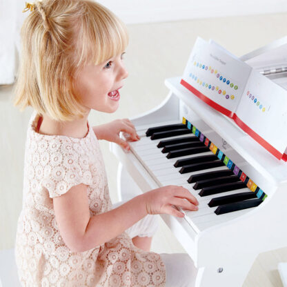 Hape – Piano Deluxe à Queue Blanc-5