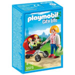 Maman Avec Jumeaux +Landau