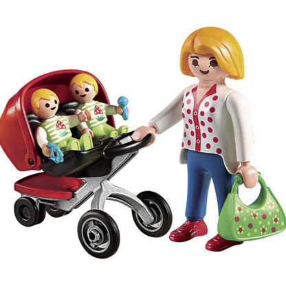 Maman Avec Jumeaux +Landau-2