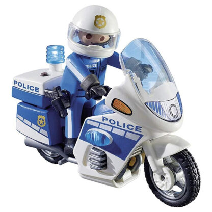 Moto Policier Avec Gyrophare-3