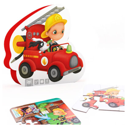 Puzzle évolutif 4 en 1 (6-9-12 et 16 pcs) – Pompiers