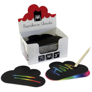 RAINBOW CLOUDS SCRATCH ART