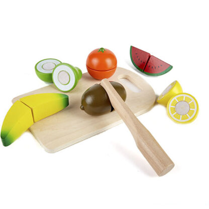 Set de fruits en bois à découper