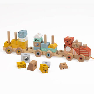 Train blocs en bois Jungle-1
