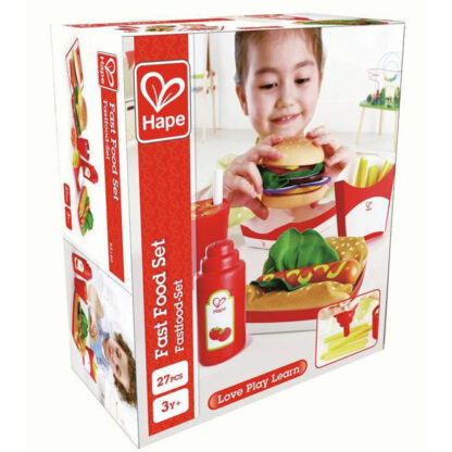 xtratoys 0000s 0184 Hape FAST FOOD SET en bois