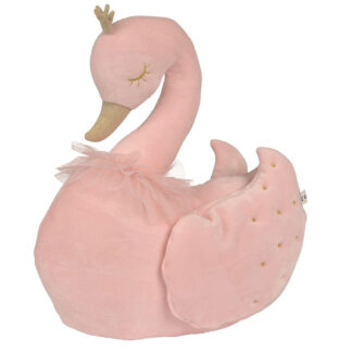NICOTOY -Coussin cygne rose 40 cm