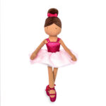 Poupée en tissu danseuse – Isadora, ma petite ballerine – 35 cm-1