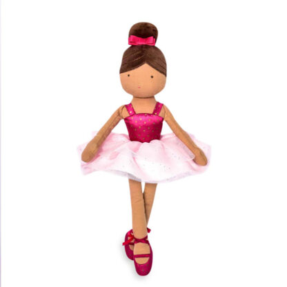 Poupée en tissu danseuse – Isadora, ma petite ballerine – 35 cm-1