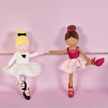 Poupée en tissu danseuse – Isadora, ma petite ballerine – 35 cm-3