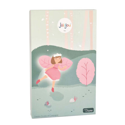 Poupée fée de la forêt en tissu rose – Diane – 25 cm-3