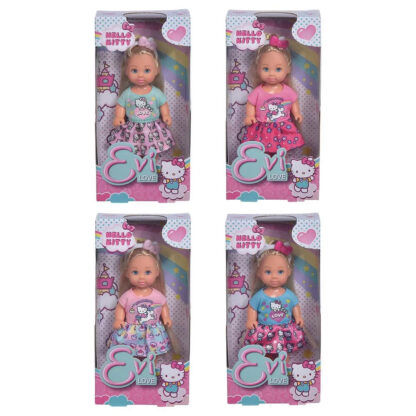 SIMBA -POUPEE EVI LOVE FASHION 12 CM – HELLO KITTY, 4-ASS.