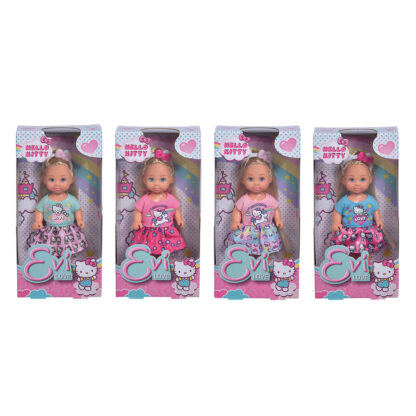 SIMBA -POUPEE EVI LOVE FASHION 12 CM – HELLO KITTY, 4-ASS.
