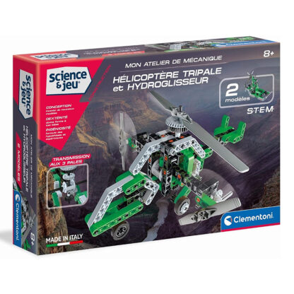 jeu de construction mécanique - Hélicoptère et aéroglisseur