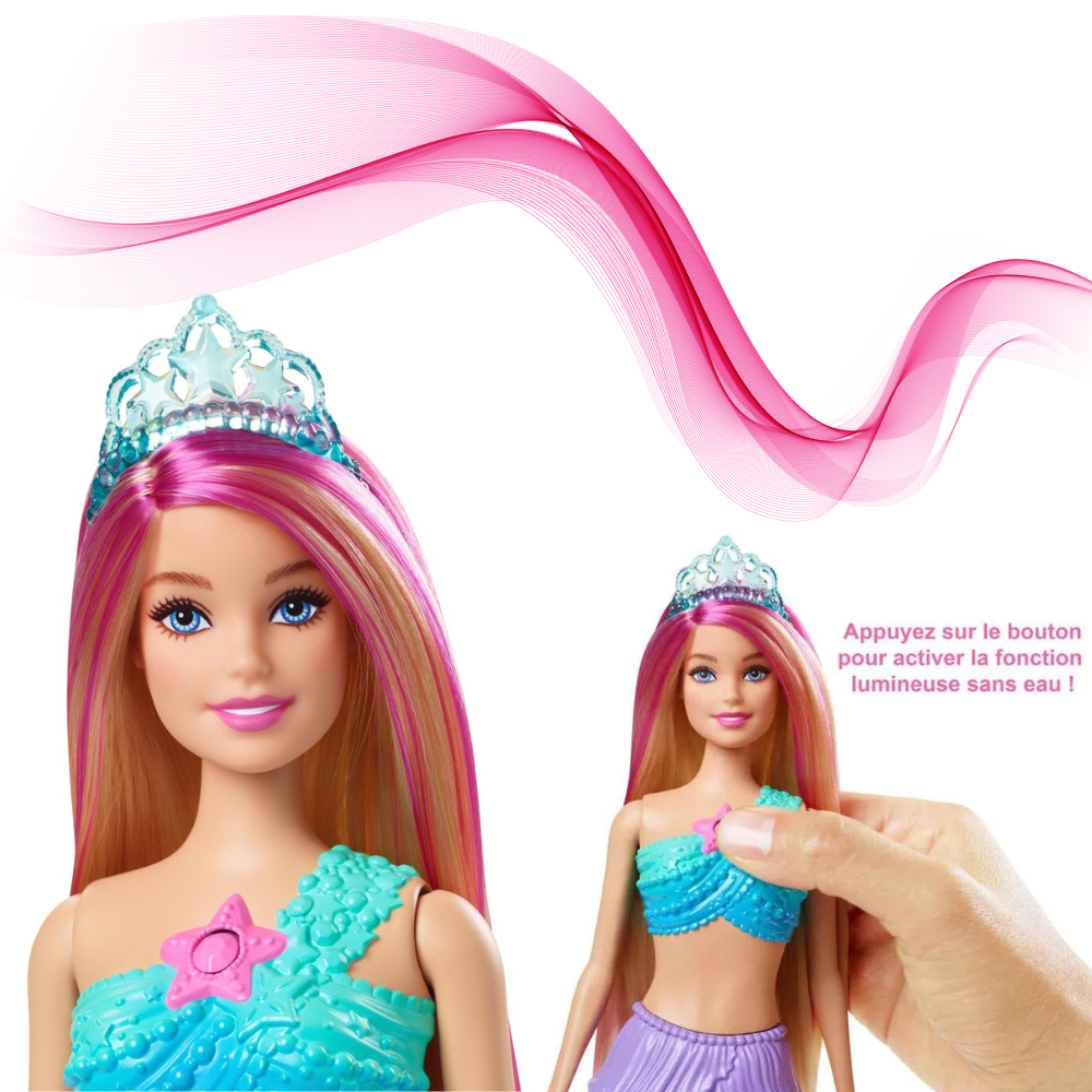 Promo Sirène lumières de rêve Barbie chez Carrefour Market