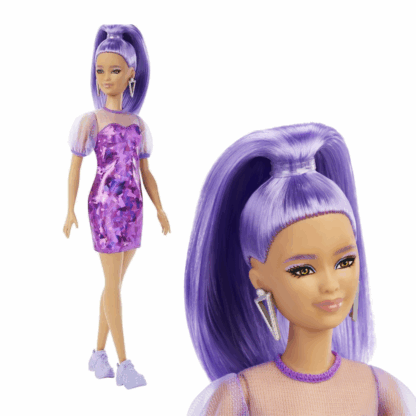 Barbie Fashionistas long purple hair Doll -2