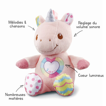 Maé ma licorne à câliner - peluche licorne