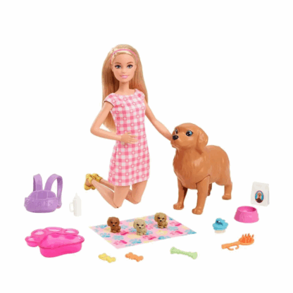 Poupée Barbie Naissance des chiots -2