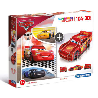 Puzzle 104 pcs + 3D Model – Cars